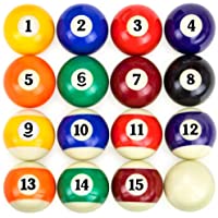 Los mejores  - BILLARES Y DARDOS CAMARA Juego de Bolas de Billar Americano tamaño estandar 57-2mm y Blanca 60-3 mm